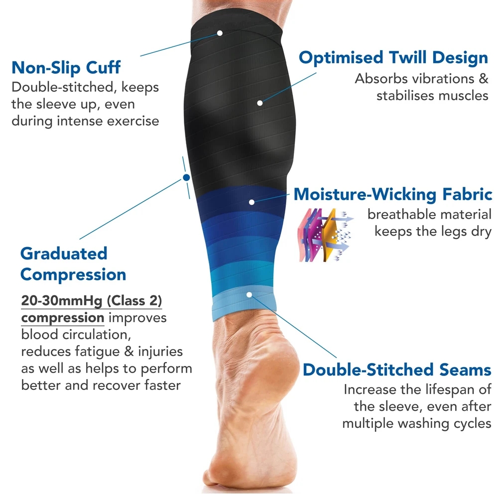 1Pair Calf Compression Sleeve  - огляд і ціна Knee Sleeve Pair