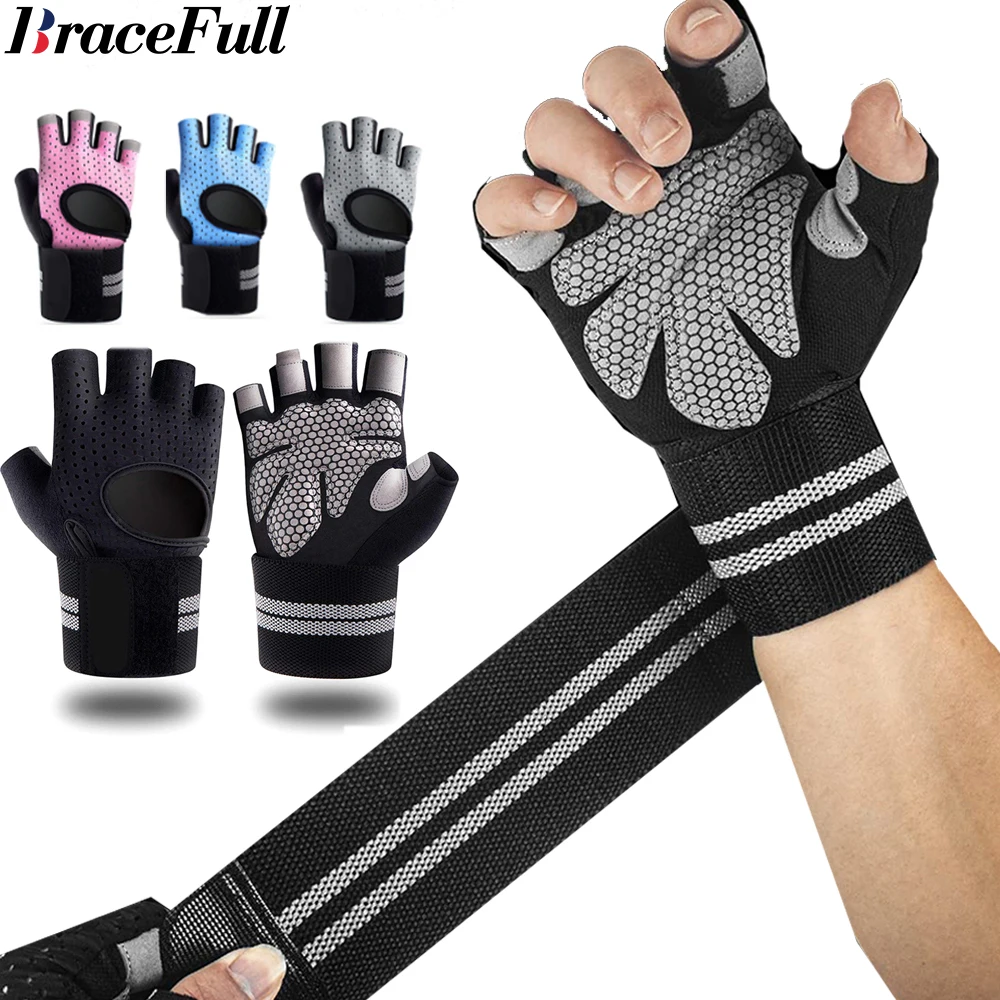 1Pair Half Finger Gym Fitness  - огляд і ціна Crossfit Training Gear
