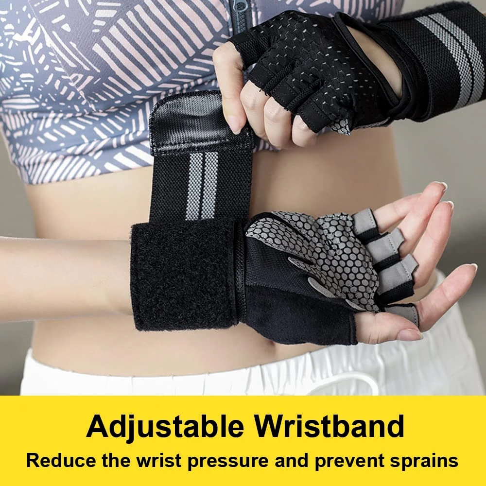 1Pair Half Finger Gym Fitness  - огляд і ціна Crossfit Training Gear