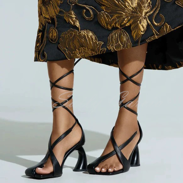 Snake Pattern Chunky Heel Pump - огляд і ціна Crossfit Lady